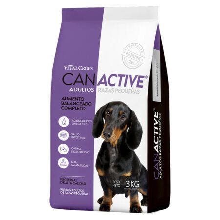 Alimento Canactive Para Perros Adultos Raza Pequeña X 3 Kg